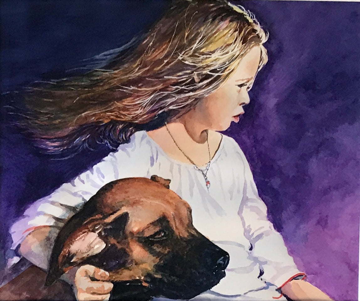 Mia With Her Dog